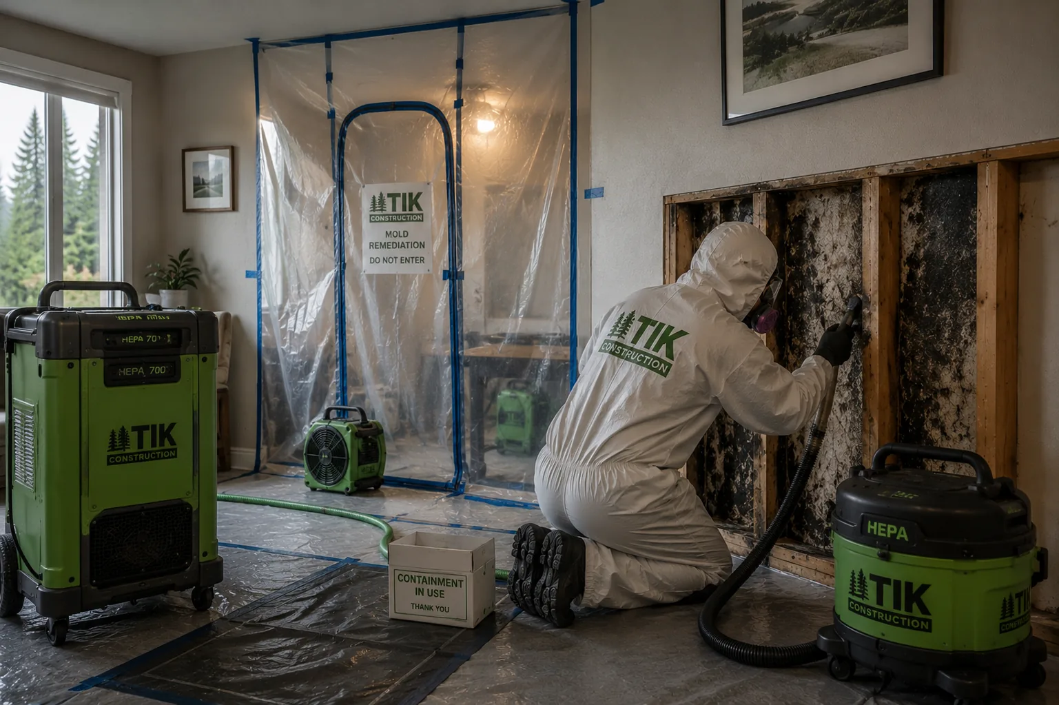 Mold Remediation work by TIK Construction
